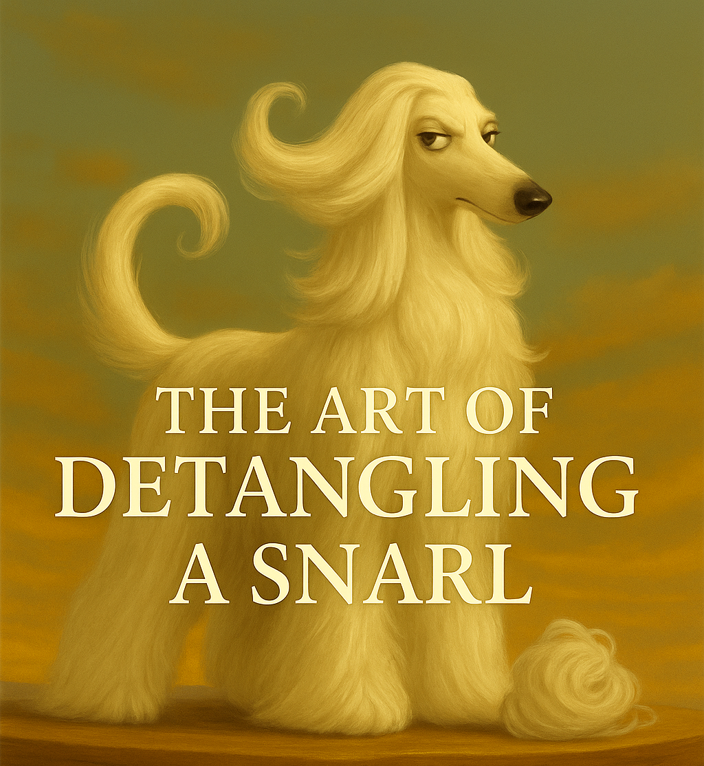 Afghan Hound Coat Detangeling